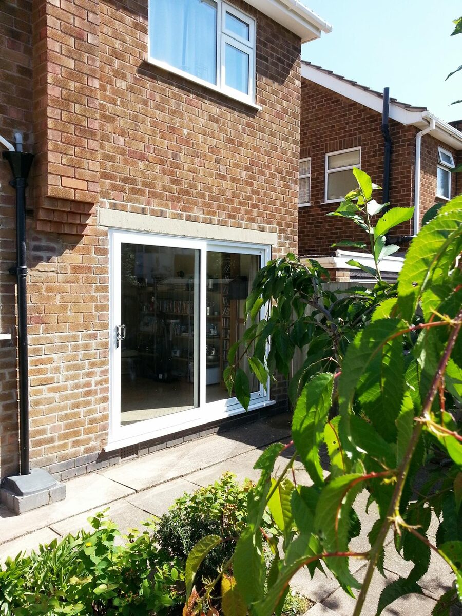 uPVC sliding patio doors fitted on an Arnold Nottingham home by Double Glazing Plus